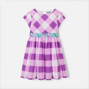 Jacadi gingham dress girls size 4 NWT